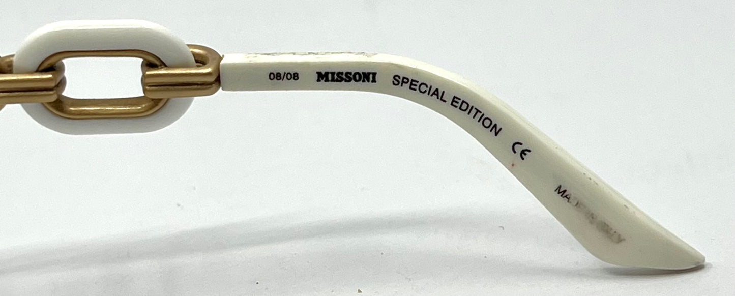 Missoni MI66601 Special Edition White/Gold Sunglasses – Deadstock Unworn