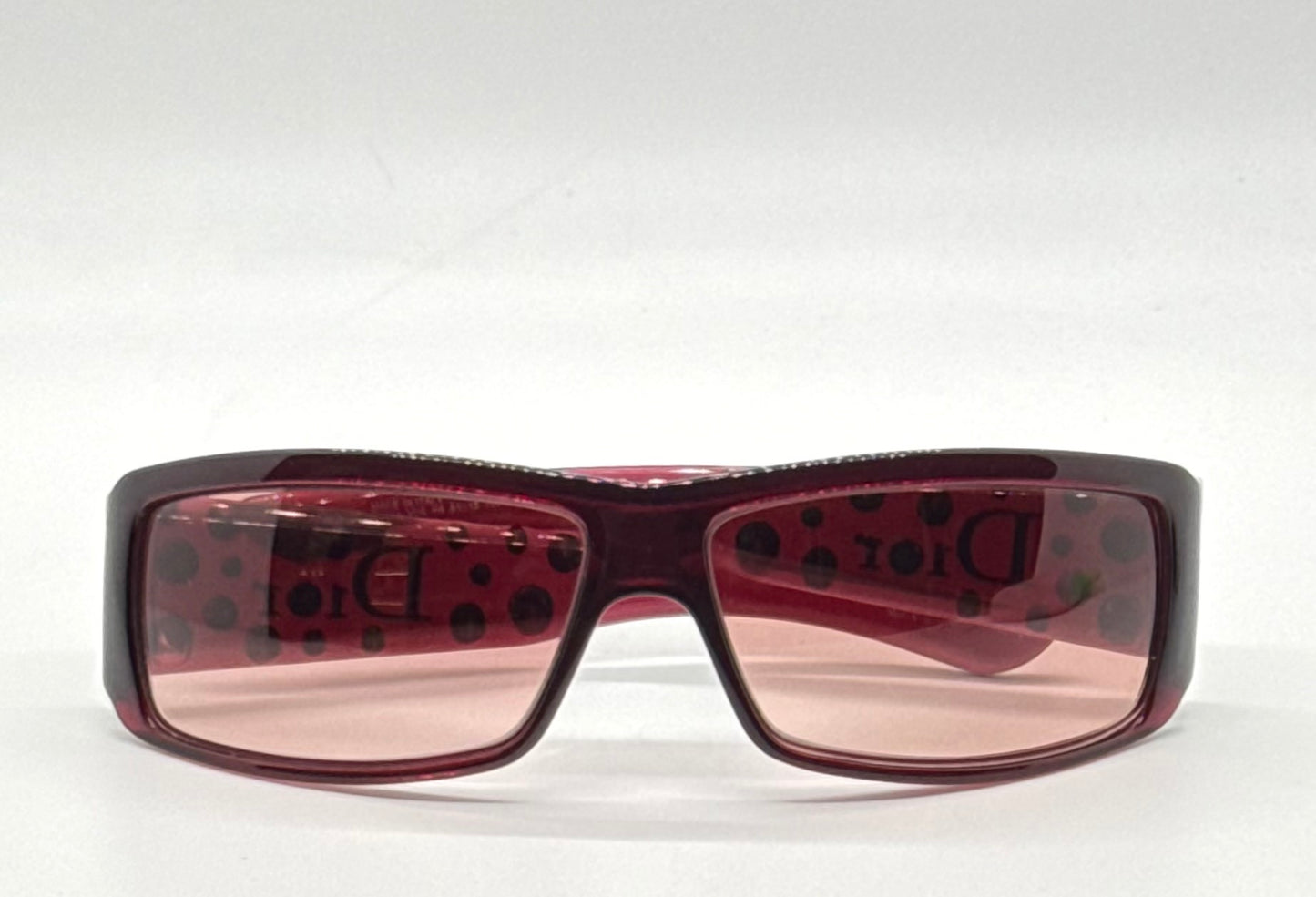 Dior Sparkling 1 Crystal Y2K Burgundy-Vintage Sunglasses-NOS/Unworn-Italy