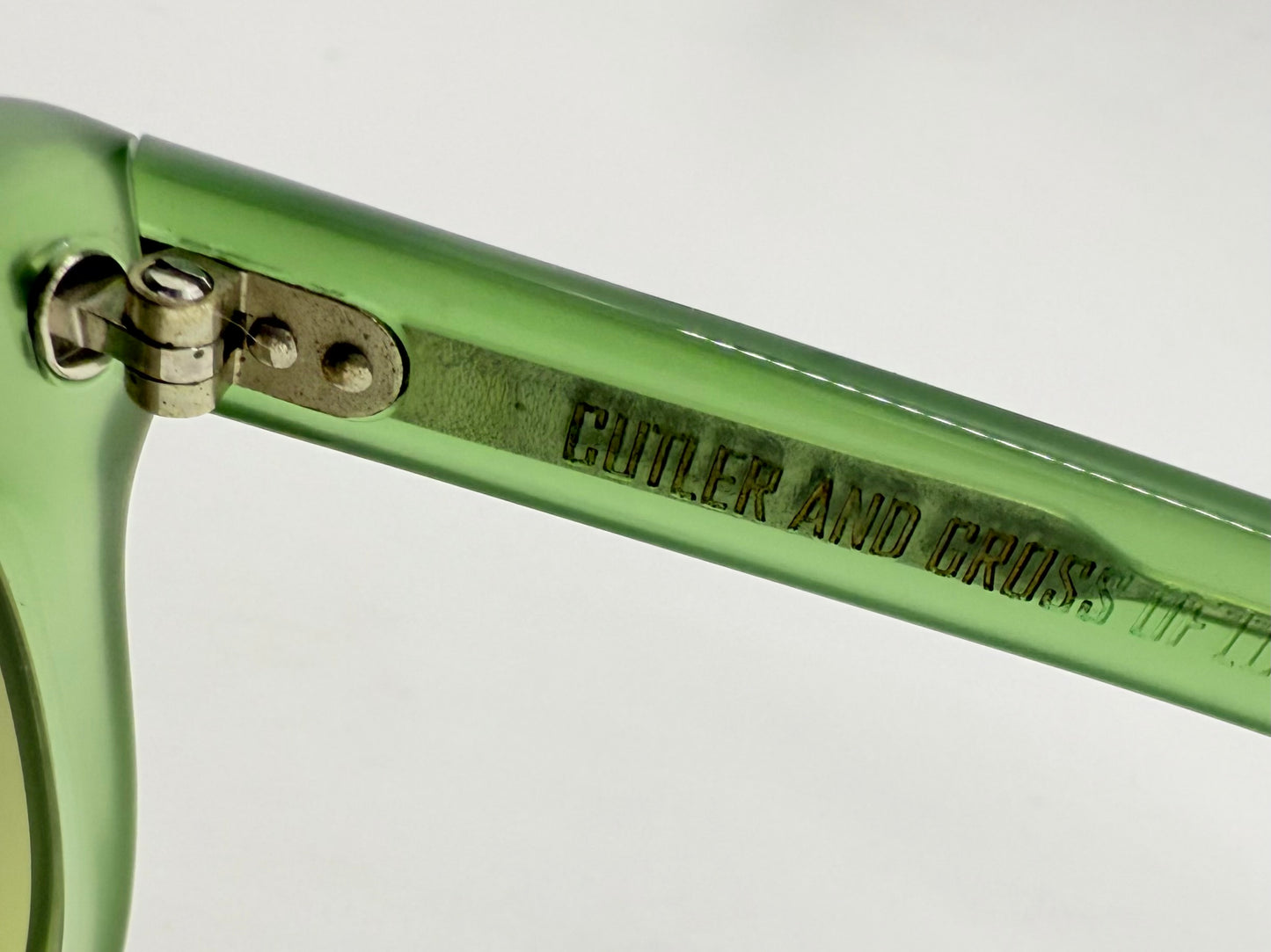 Cutler and Gross M:0974 Green Vintage Sunglasses w/New Olive–Citrus Gradient Custom Lenses-50mm