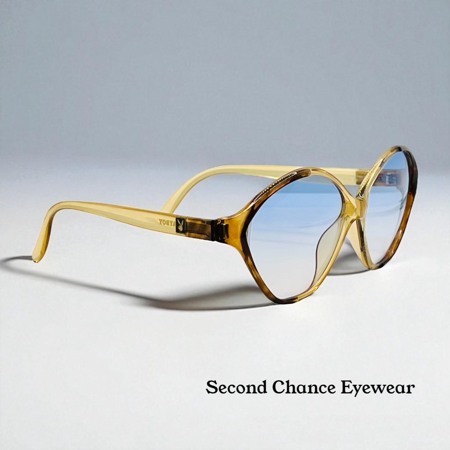 Playboy 4548 80 Vintage Sunglasses w/New Sky Blue Gradient Custom Day/Night Tinted Lenses-56mm