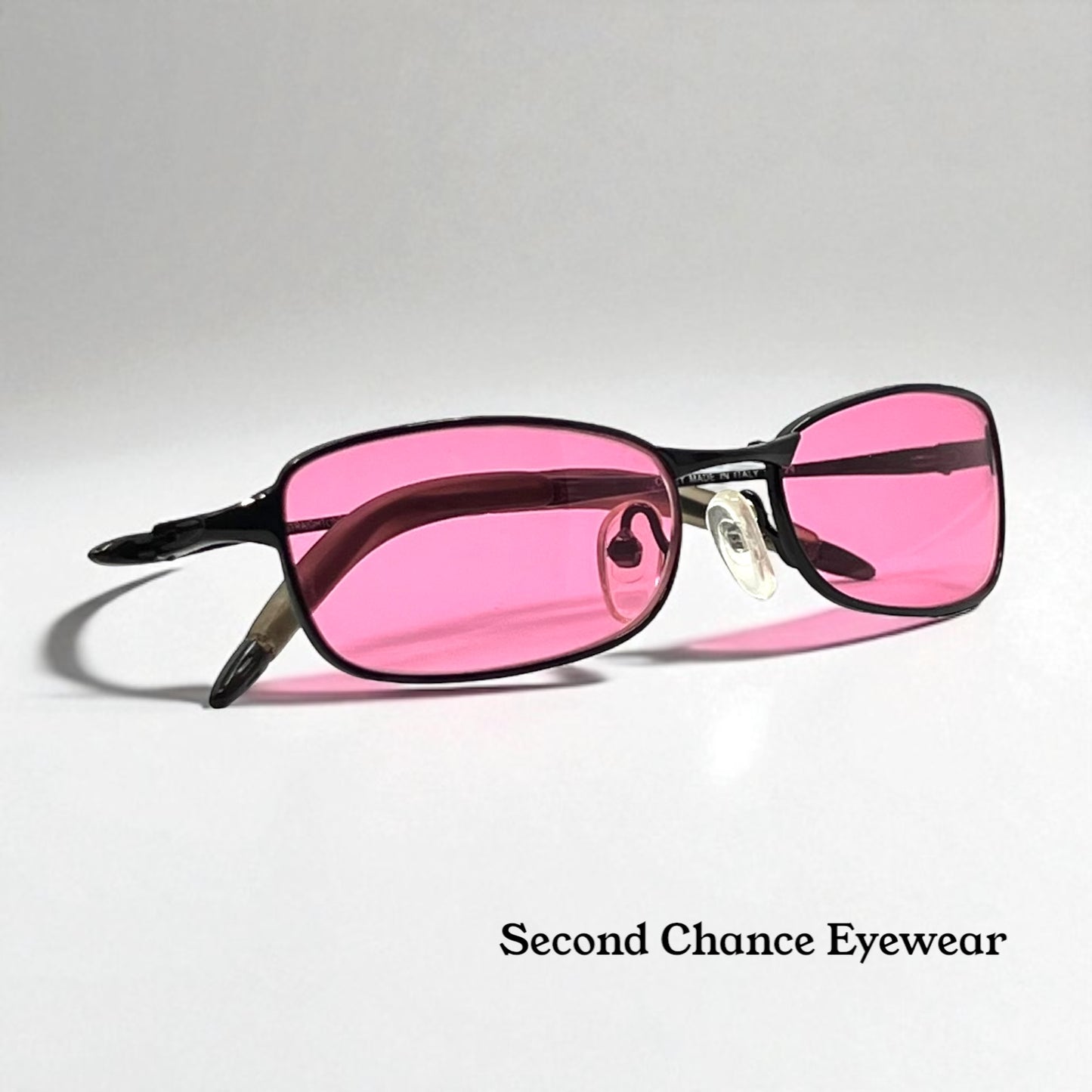 Oakley Straight Line 2.0 11-729 Vintage Sunglasses w/New Solid Pink Custom Tined Lenses-NOS/Unworn
