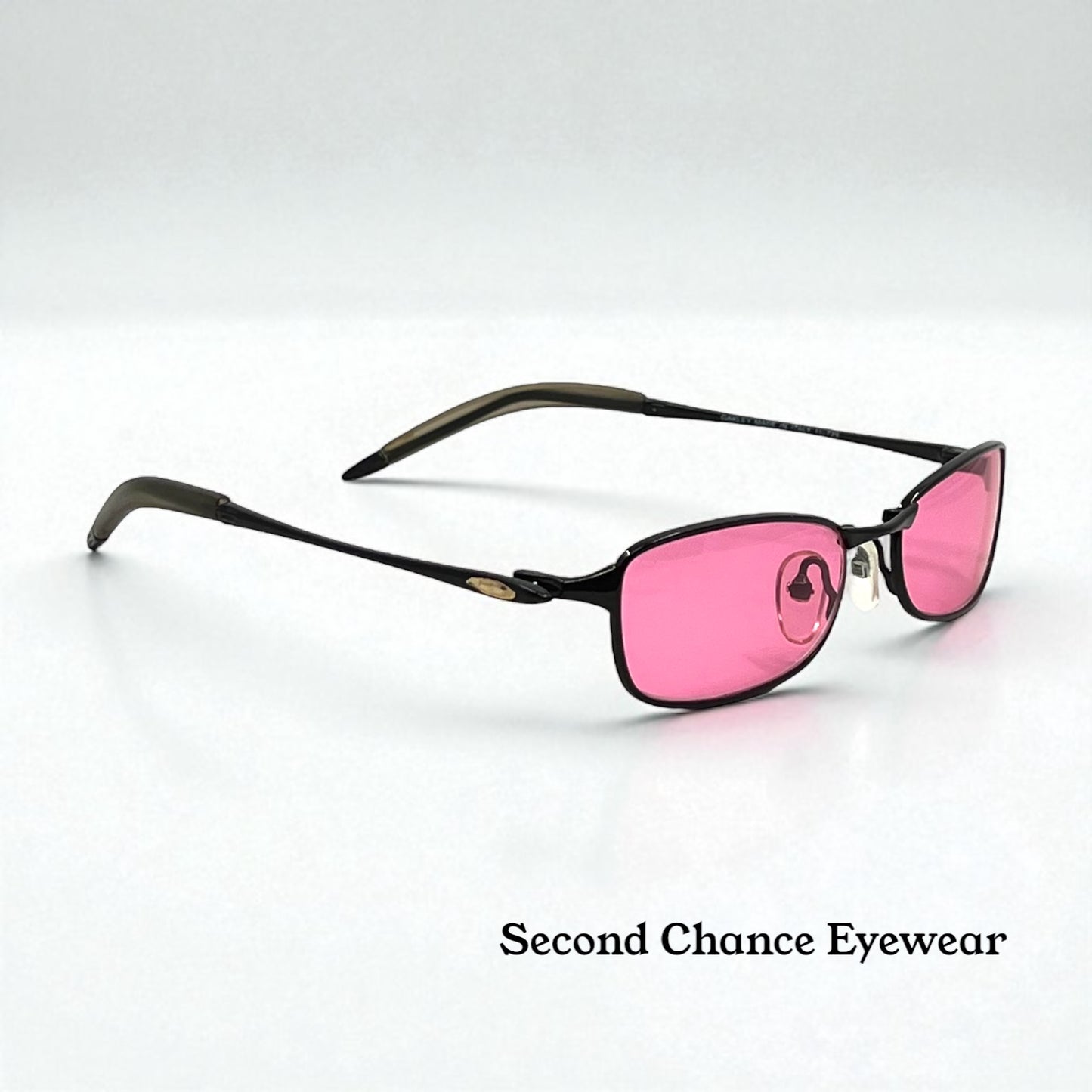 Oakley Straight Line 2.0 11-729 Vintage Sunglasses w/New Solid Pink Custom Tined Lenses-NOS/Unworn