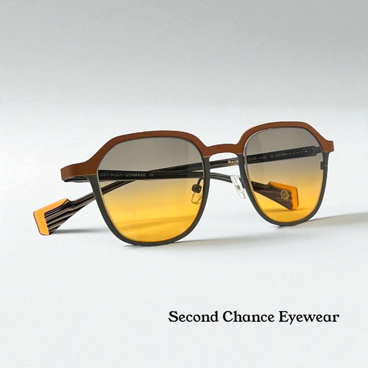 Bellinger Denmark Race C.5070 Sunglasses w/New Gradient Tinted Custom Lenses – Full Kit/Unworn