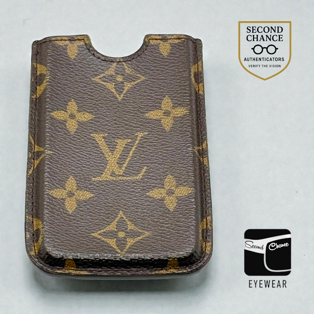 Louis Vuitton Monogram Phone Sleeve Vintage LV Canvas Slim Pouch