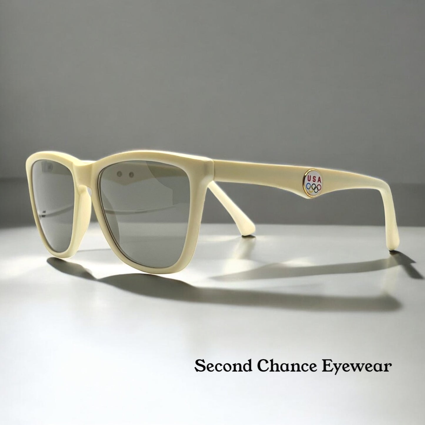USA Olympic Vintage Sunglasses-Ivory Frame-36USC380 – Deadstock-Rare LA Era Collectible