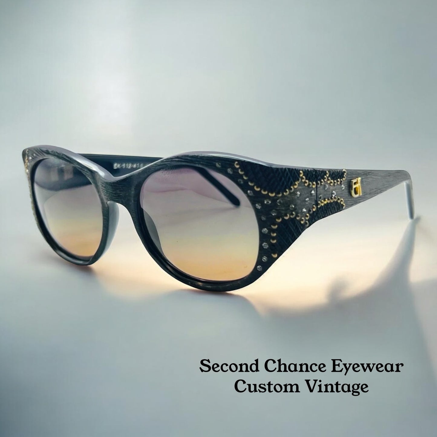 EMMANUELLE KHANH 112 410 16 VINTAGE Sunglasses w/Brand New Custom Gradient Lenses