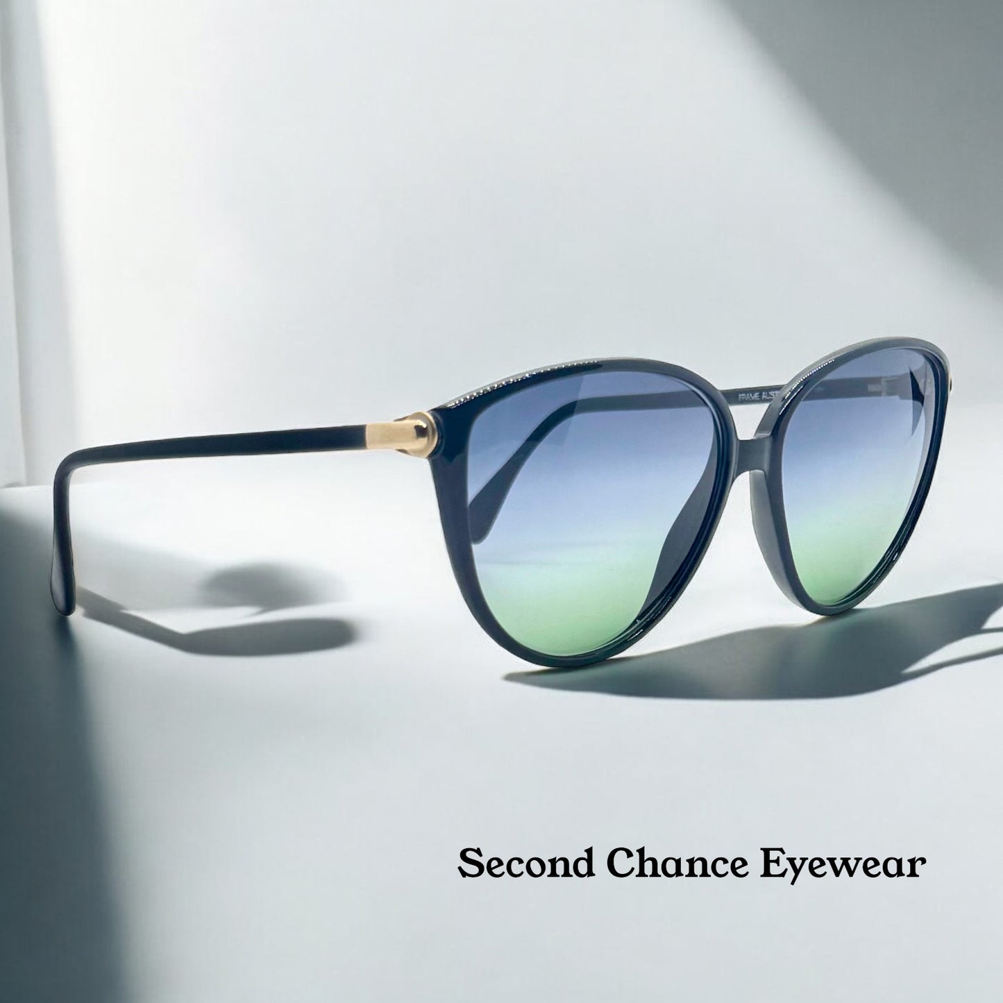 Silhouette M 1709 C 5504 Vintage Sunglasses w/New Blue-to-Green Custom Gradient Lenses