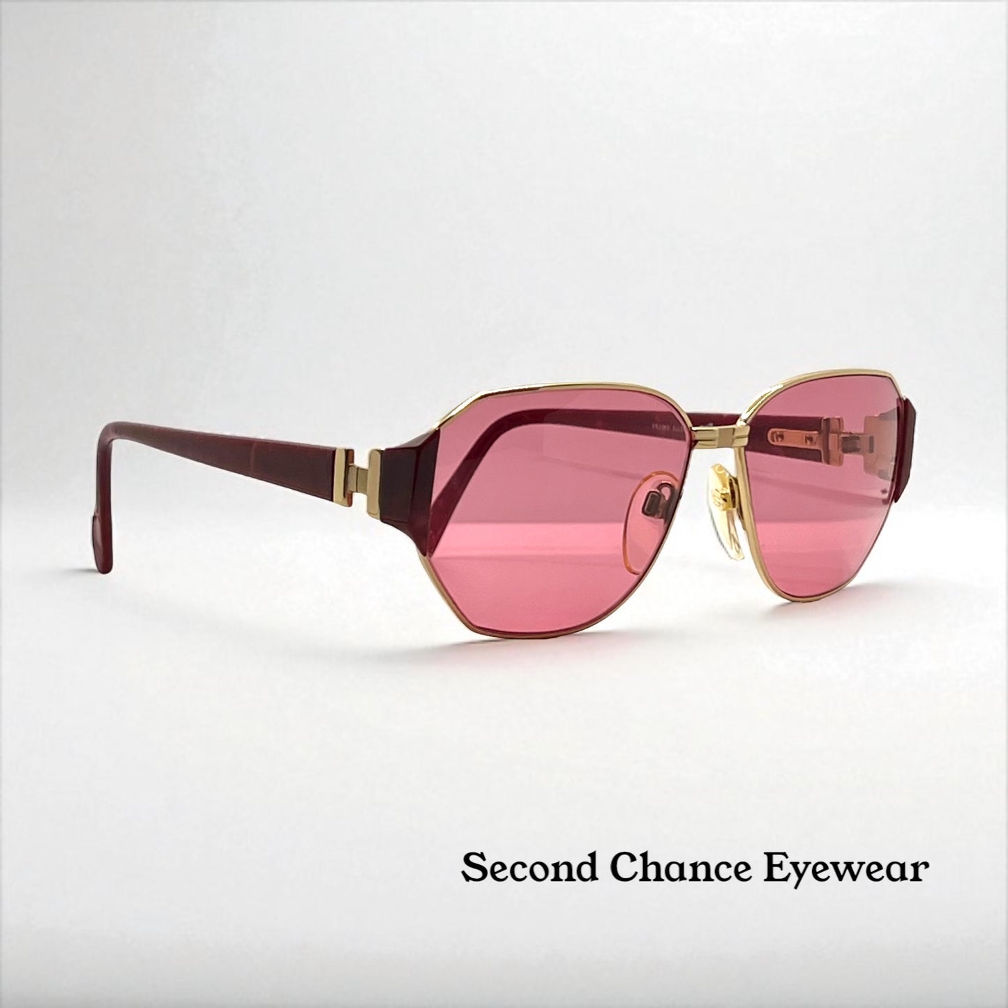 Silhouette M 6104/20 V6055 VINTAGE Sunglasses w/New Solid Pink Custom Lenses-58mm-Unworn/NOS