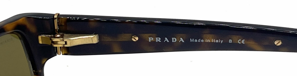 Prada SPR30L 2AU-2P1 Tortoise Semi-Rimless Sunglasses Havana Lenses-Unworn