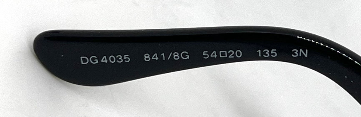 Dolce and Gabbana DG4035 841/8G White-Red and Black Rims-Vintage Sunglasses Black Gradient Lenses