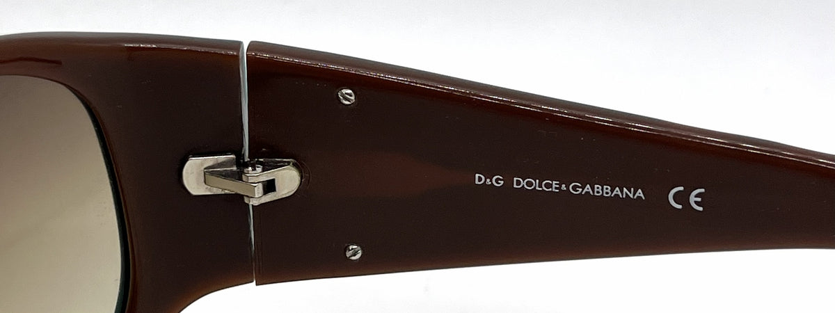 D&G 3008 595/13 Teal Wraparound-Vintage Sunglasses Brown Gradient Lenses-Unworn
