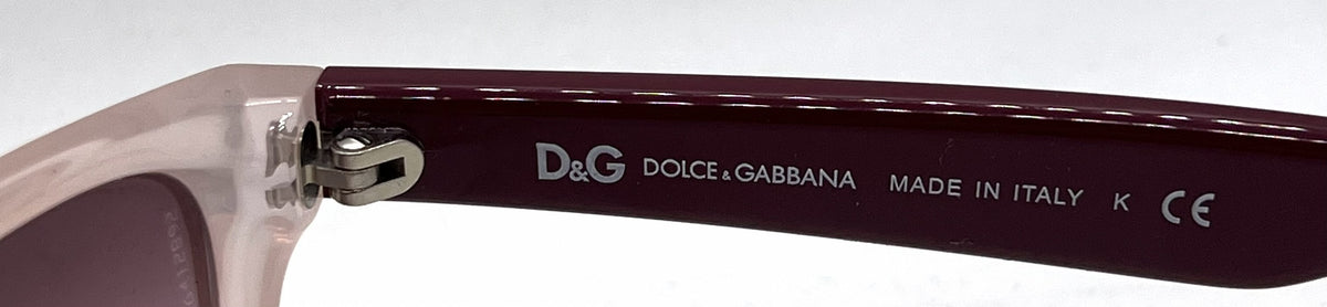 D&G8072 1632/8H Wayfarer-Vintage Sunglasses Blush-Burgundy Pink-Unworn