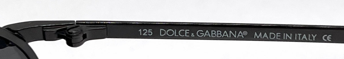 Dolce and Gabbana DG427S 731 Sporty Wraparound-Vintage Sunglasses Black-Solid Grey Lenses-Unworn