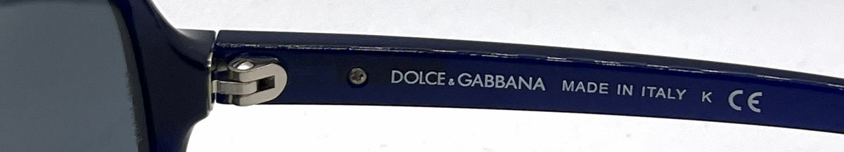 Dolce and Gabbana DG6062 503/87 Dark Blue Aviator-Vintage Sunglasses-Dark Grey Lenses-Unworn