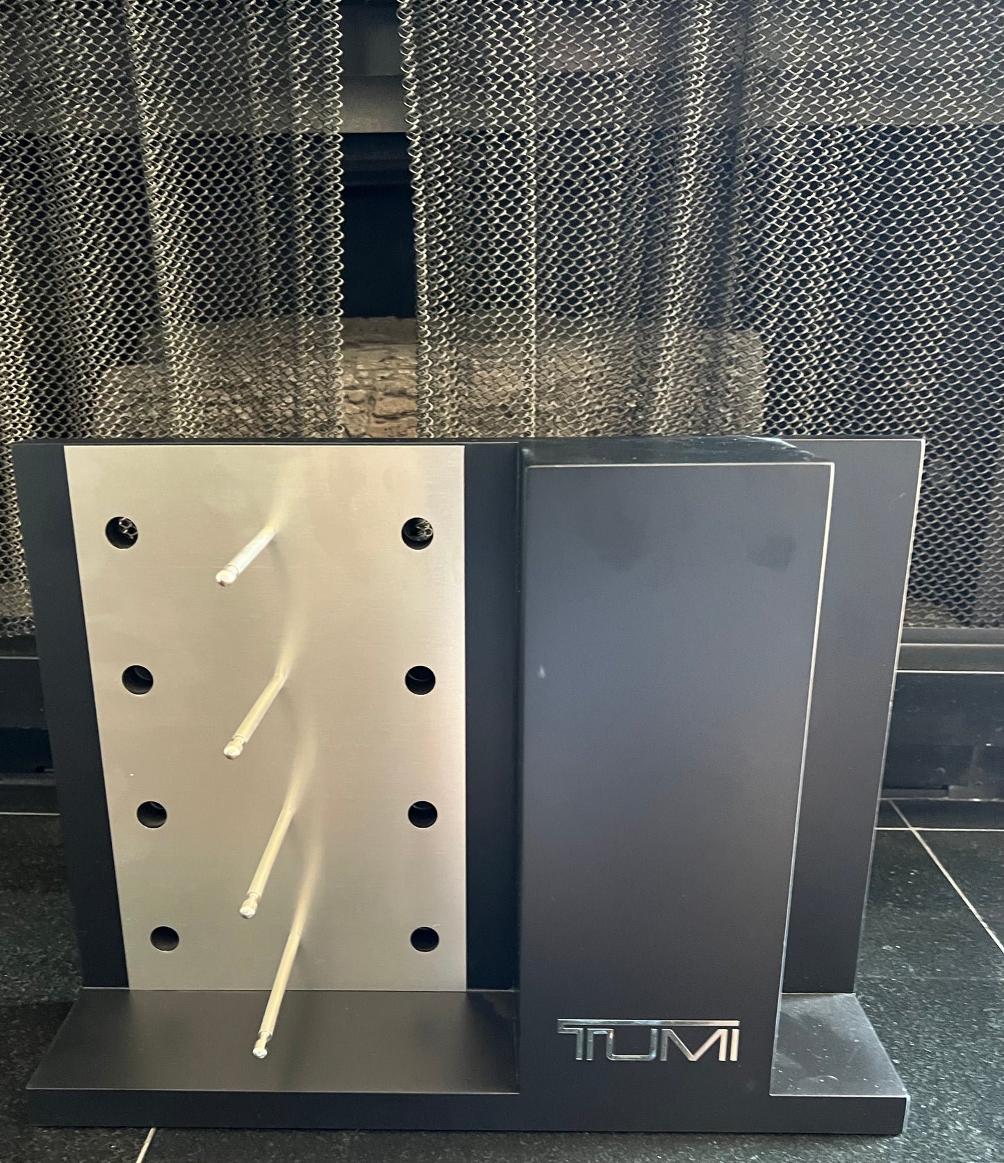 Tumi Counter Top Display. Brand New 4 Unit Display & 4 Unit Side Storage. NEW