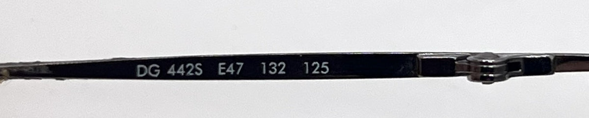 Dolce and Gabbana DG442S E47 Rimless Shield-Vintage Sunglasses Silver-Grey Lavender Gradient Lenses-Unworn