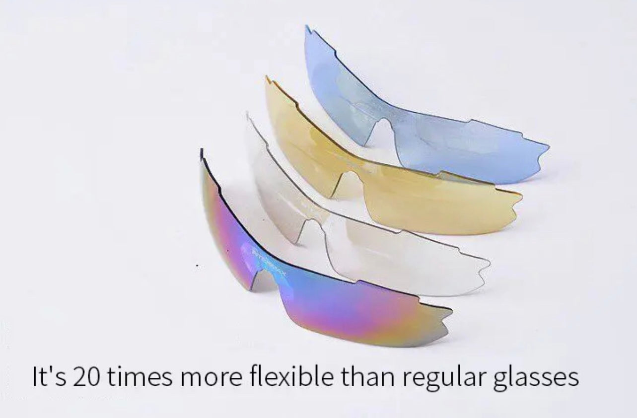 Outdoors, sports and cycling Sunglasses. 5 Changeable Lens Variations. Comfy/Non-Slip Nose-pads