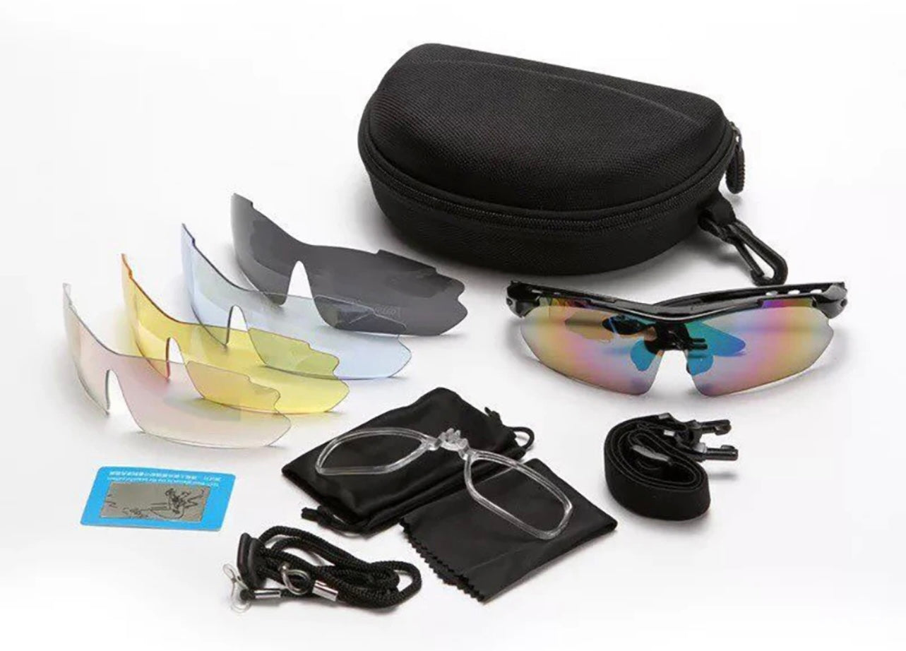 Outdoors, sports and cycling Sunglasses. 5 Changeable Lens Variations. Comfy/Non-Slip Nose-pads