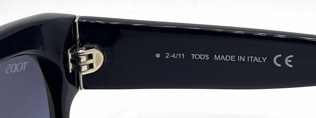 Tod's TO59 90W Black Square Sunglasses-Blue Gradient Lenses-Unworn-Italy