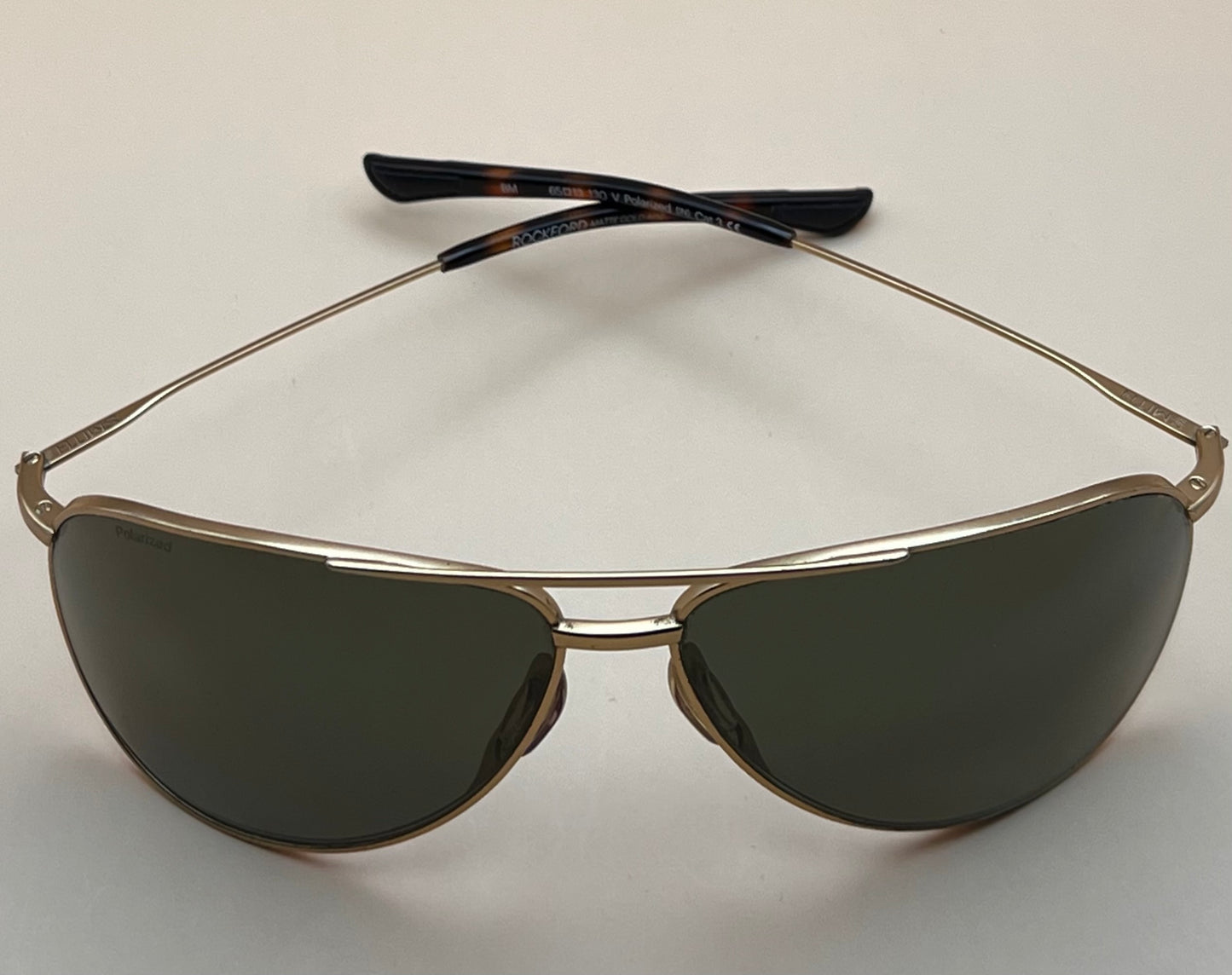 Smith Rockford Sunglasses-Matte Gold AOZ-Aviator-Polarized- Category 3 Tint / 65-13 130