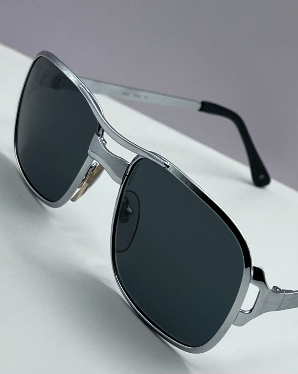 Vintage COTTET FRAMES Model:39501-NEW/OLD STOCK- Fashioned with Brand New “Berkos Designs” Custom Solid Grey/Blue Lenses