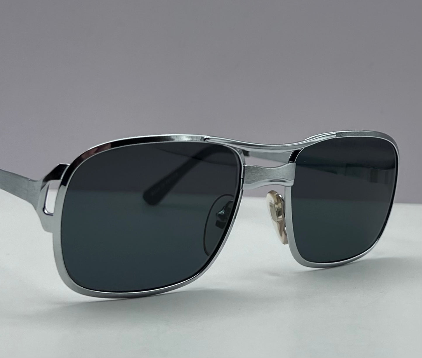 Vintage COTTET FRAMES Model:39501-NEW/OLD STOCK- Fashioned with Brand New “Berkos Designs” Custom Solid Grey/Blue Lenses