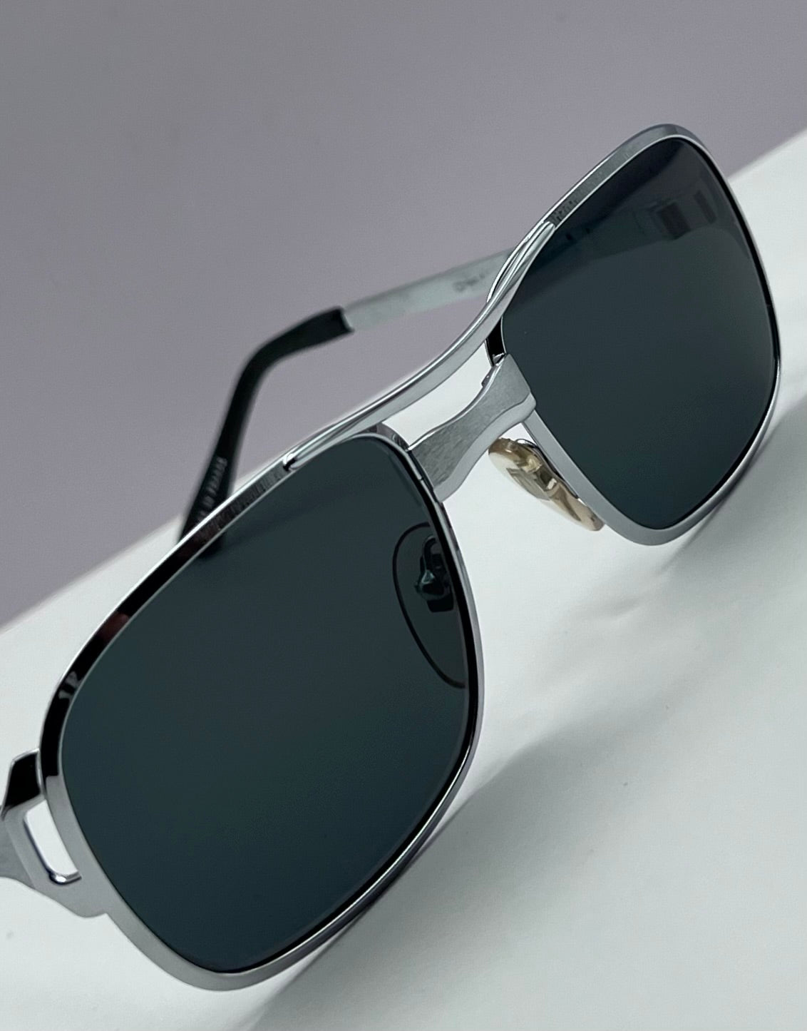 Vintage COTTET FRAMES Model:39501-NEW/OLD STOCK- Fashioned with Brand New “Berkos Designs” Custom Solid Grey/Blue Lenses