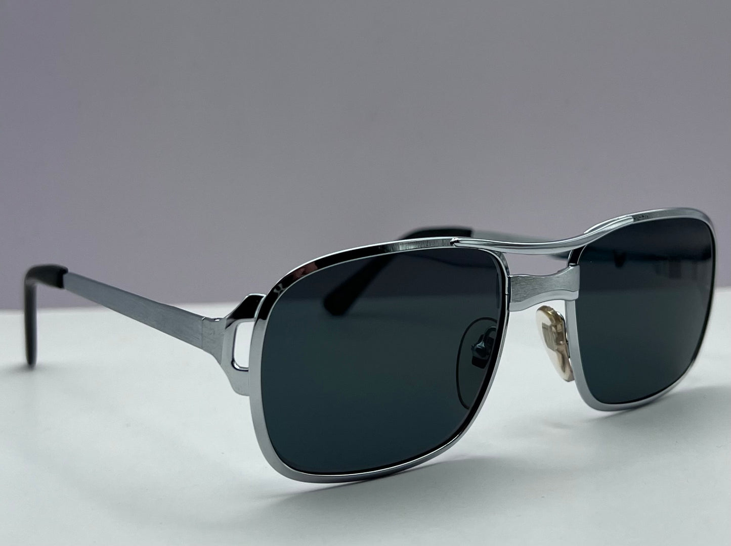 Vintage COTTET FRAMES Model:39501-NEW/OLD STOCK- Fashioned with Brand New “Berkos Designs” Custom Solid Grey/Blue Lenses