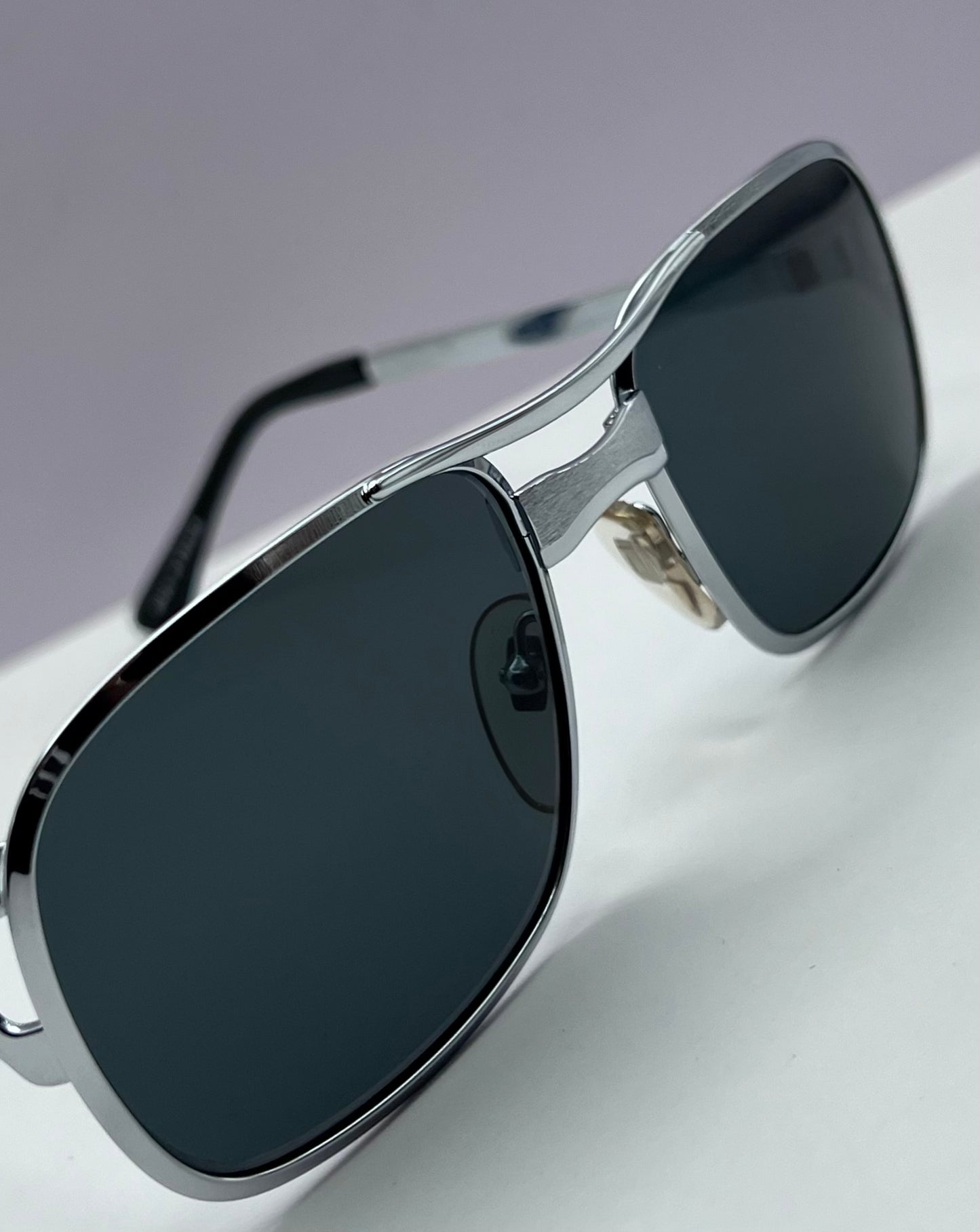 Vintage COTTET FRAMES Model:39501-NEW/OLD STOCK- Fashioned with Brand New “Berkos Designs” Custom Solid Grey/Blue Lenses