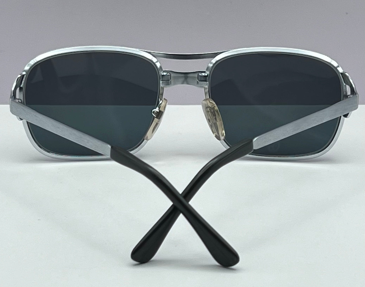 Vintage COTTET FRAMES Model:39501-NEW/OLD STOCK- Fashioned with Brand New “Berkos Designs” Custom Solid Grey/Blue Lenses