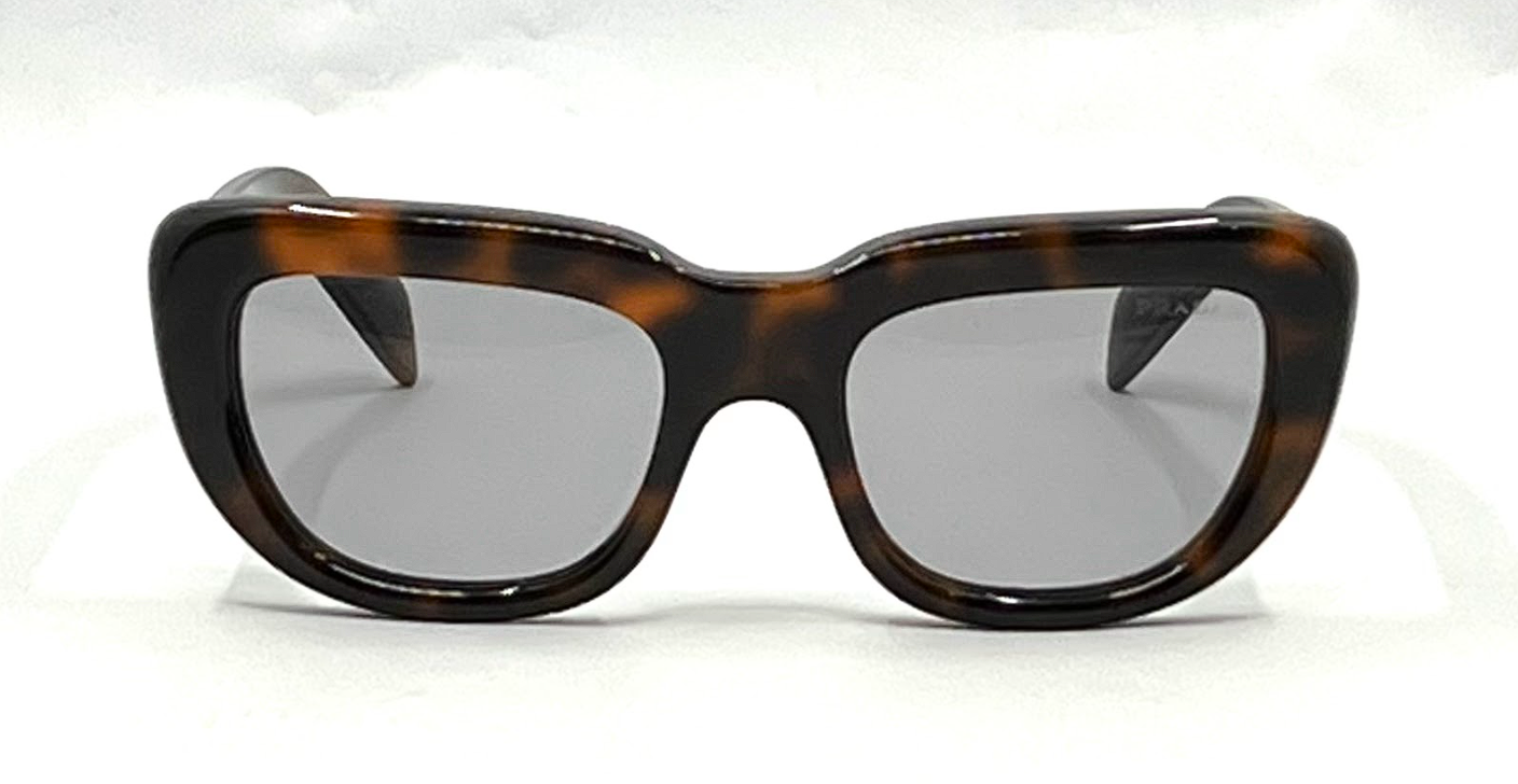 Prada PR D07S Havana Square Sunglasses Unworn Deadstock Original Grey Lenses