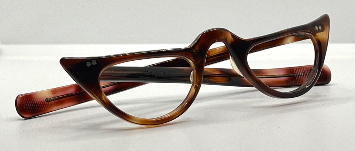 Vintage Cat Eye Eyeglasses Tortoiseshell Acetate – Refurbished Usa 6