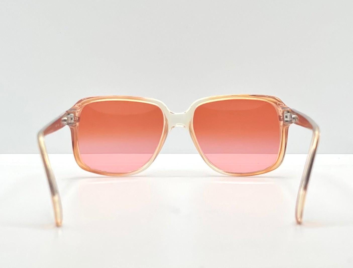 Fr 150 – Vintage European Amber Sunglasses W|New, Custom Gradient Rose Lenses