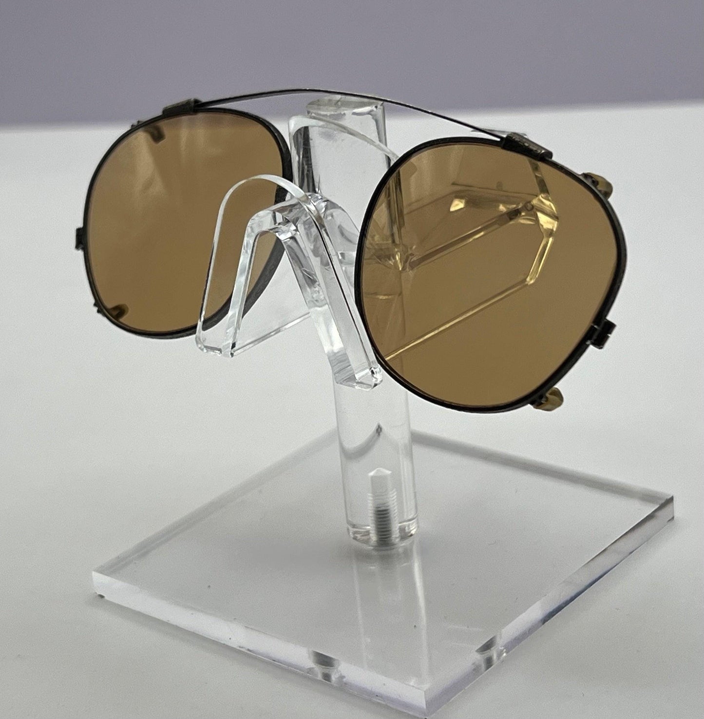 Antique 45Mm Clipon-Gold Engravings And Patina With Brand New Berko’S Designs Lenses™ Custom Solid Persimmon Lenses