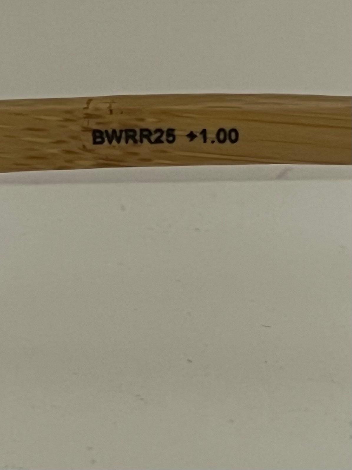 Georgio Caponi Genuine Bamboo Wood Unisex Rimless Readers +1.0 & 1.5. Brand New