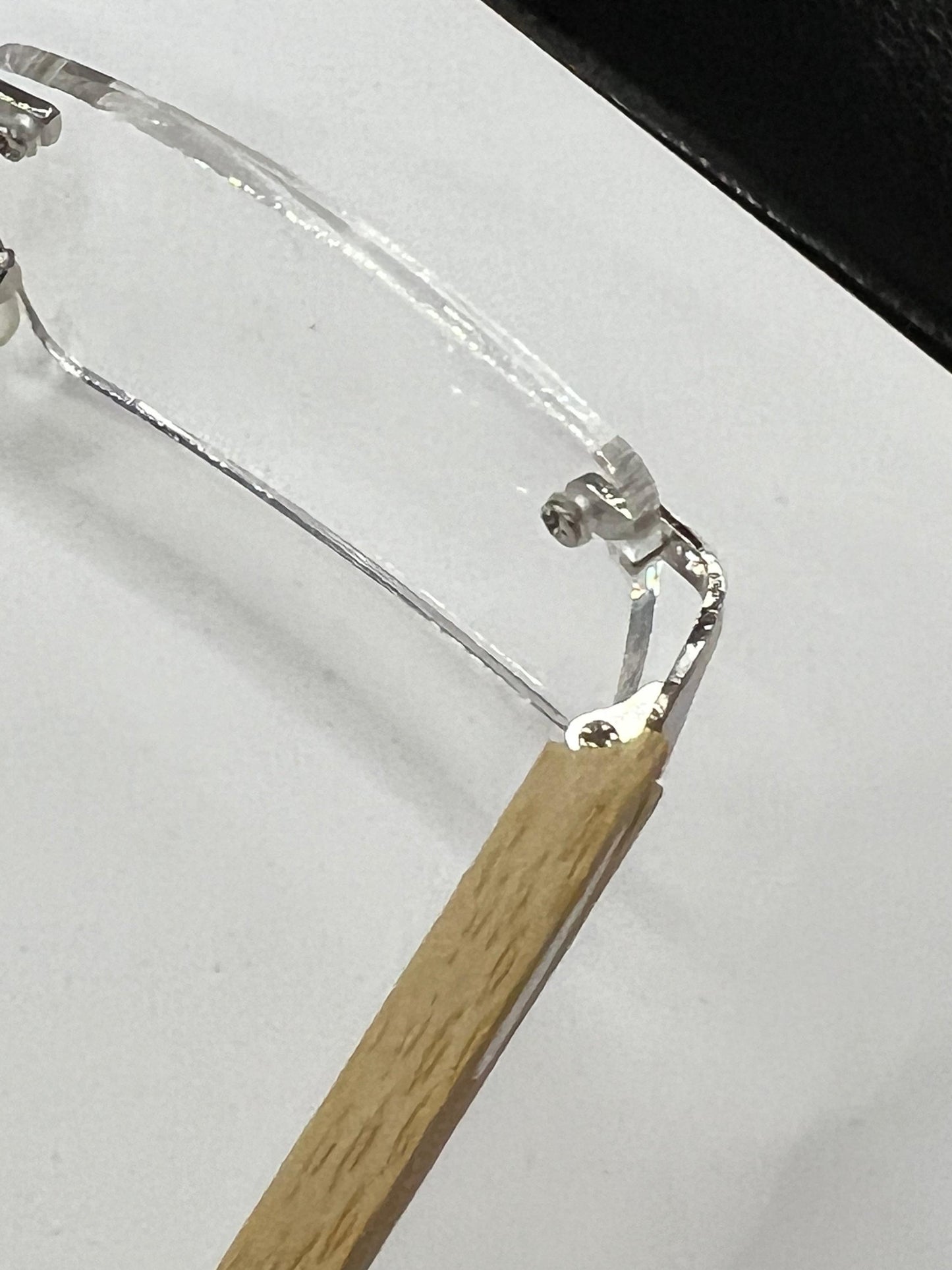 Georgio Caponi Genuine Bamboo Wood Unisex Rimless Readers +1.0 & 1.5. Brand New