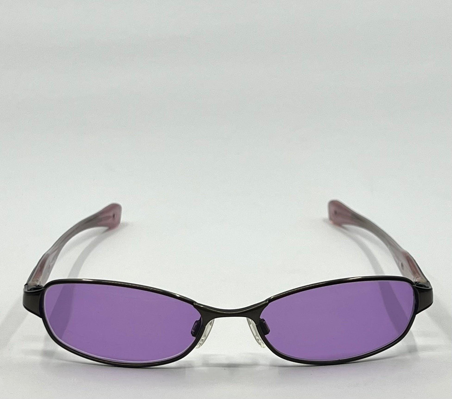 Oakley Flawless 2.0 Brushed Chrome Vintage Sunglasses w|New Solid Purple Custom Tinted Lenses