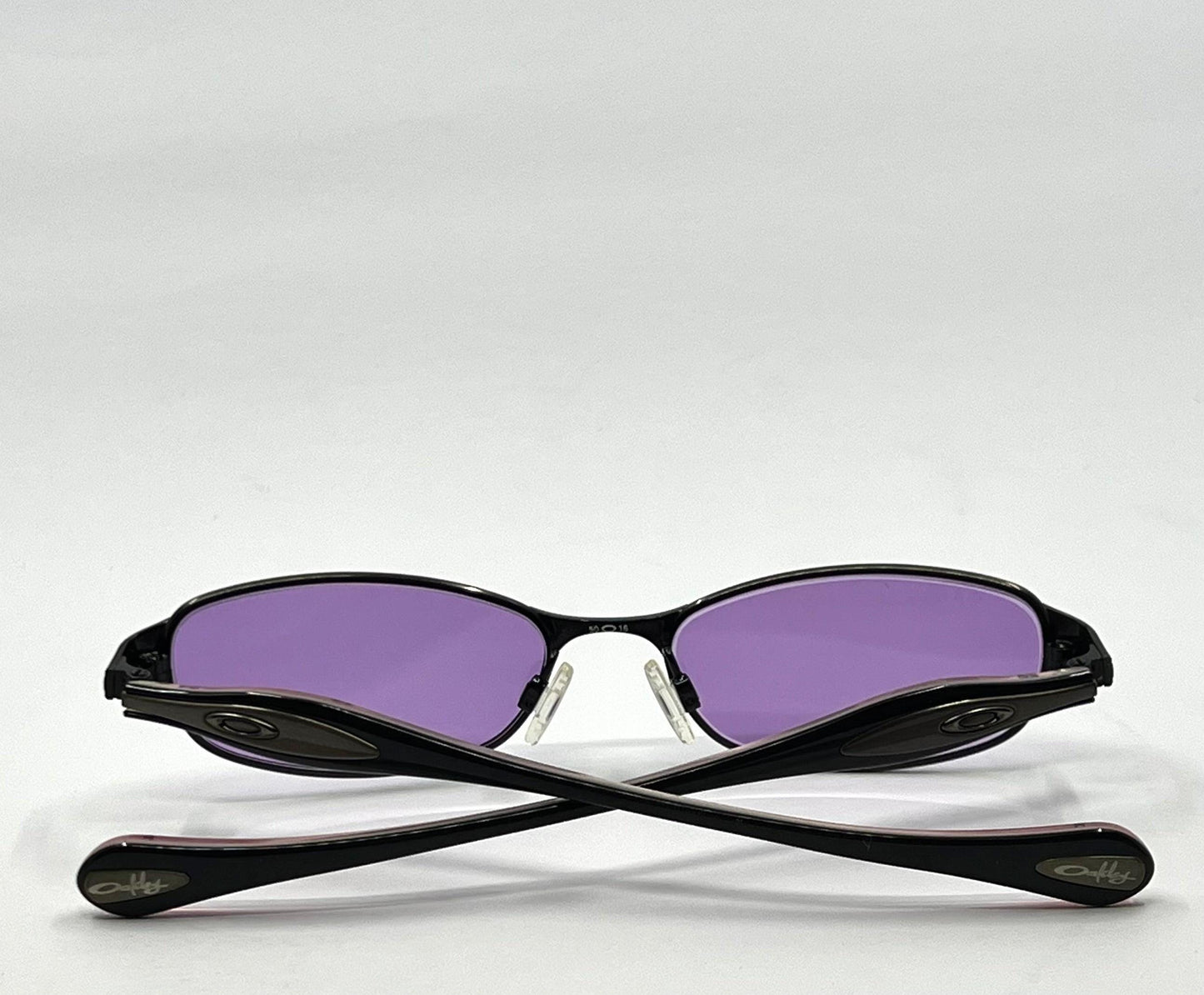 Oakley Flawless 2.0 Brushed Chrome Vintage Sunglasses w|New Solid Purple Custom Tinted Lenses