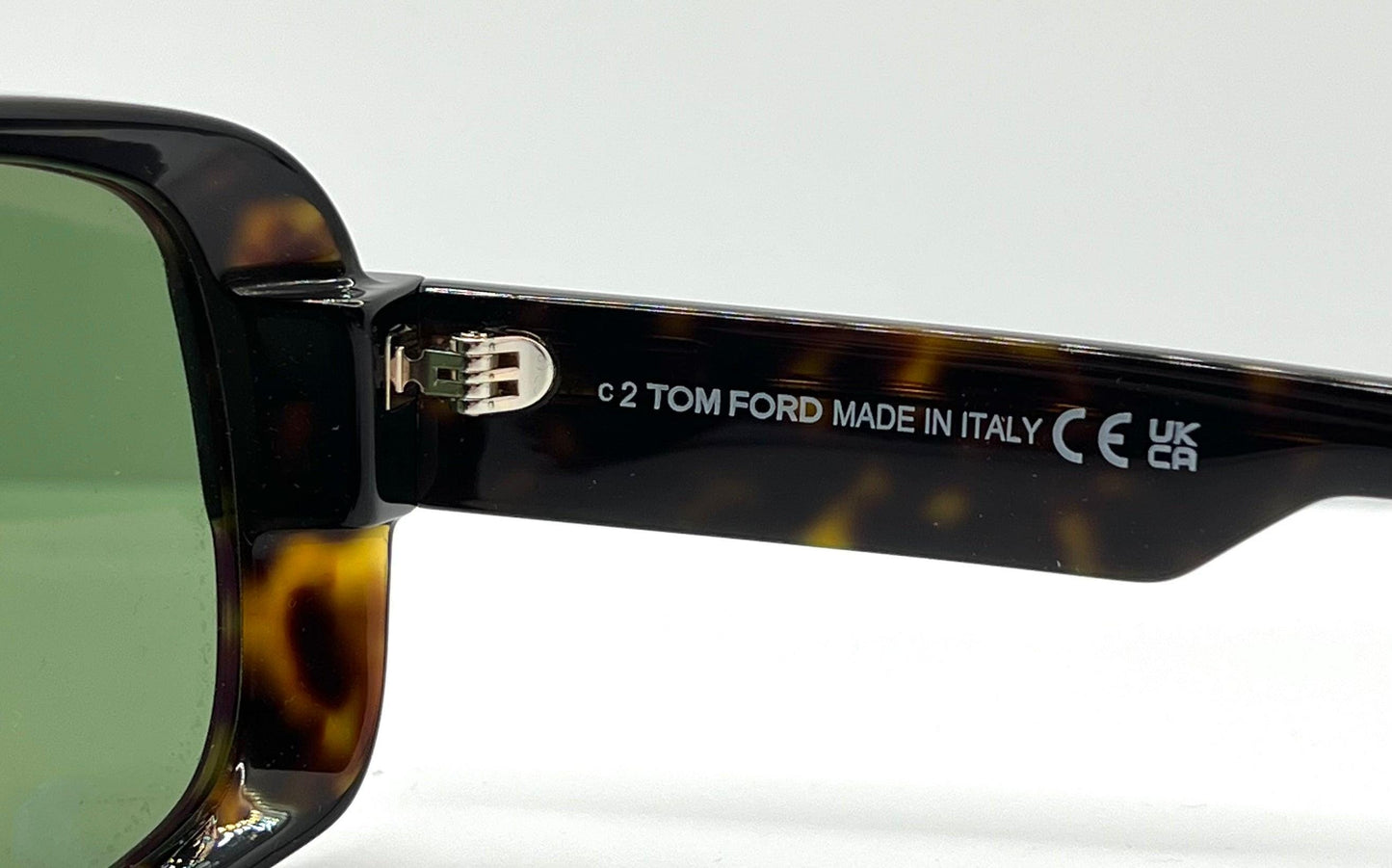 Tom Ford Turner Tf1101 Eco 52N 58-15 140 Tortoise Green Lens-Full Kit-New-Italy