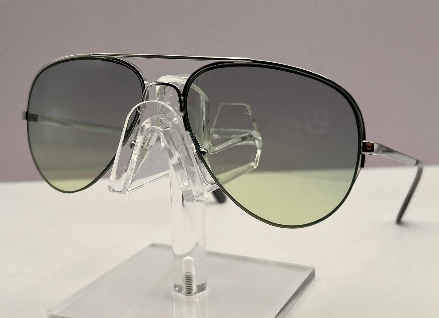 Vintage Half-Rim Metal Frame With Brand New Berko’S Designs Custom Gradient Lenses