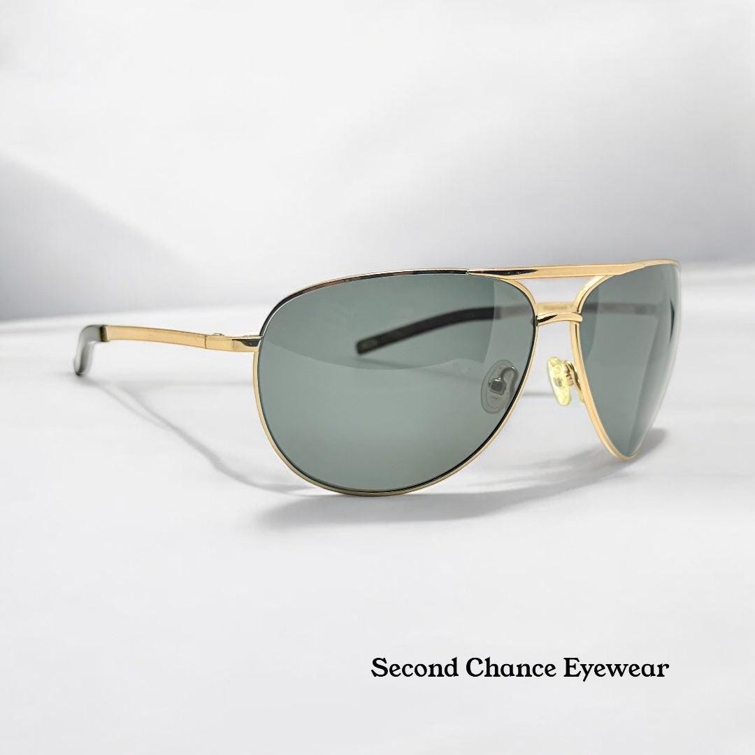 Smith Serpico Gold Aviator with Custom Polarized Blue|Grey Berko’s Designs Lenses