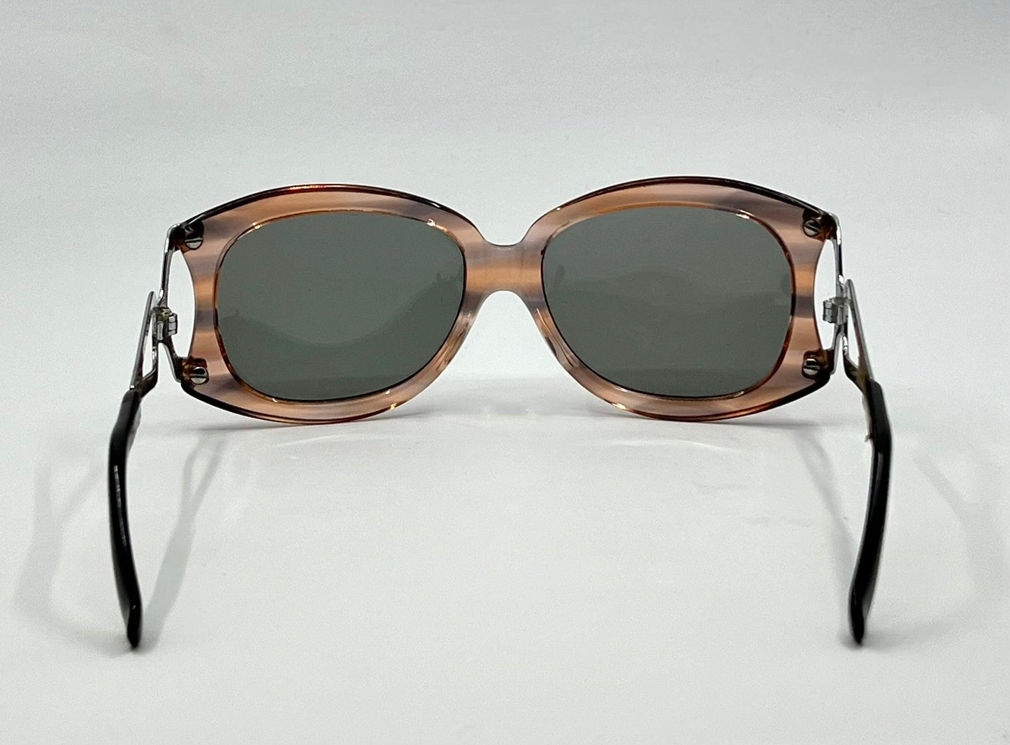 Vintage 1970s Brown Acetate & Steel Sunglasses – Polarized – 47-20-145