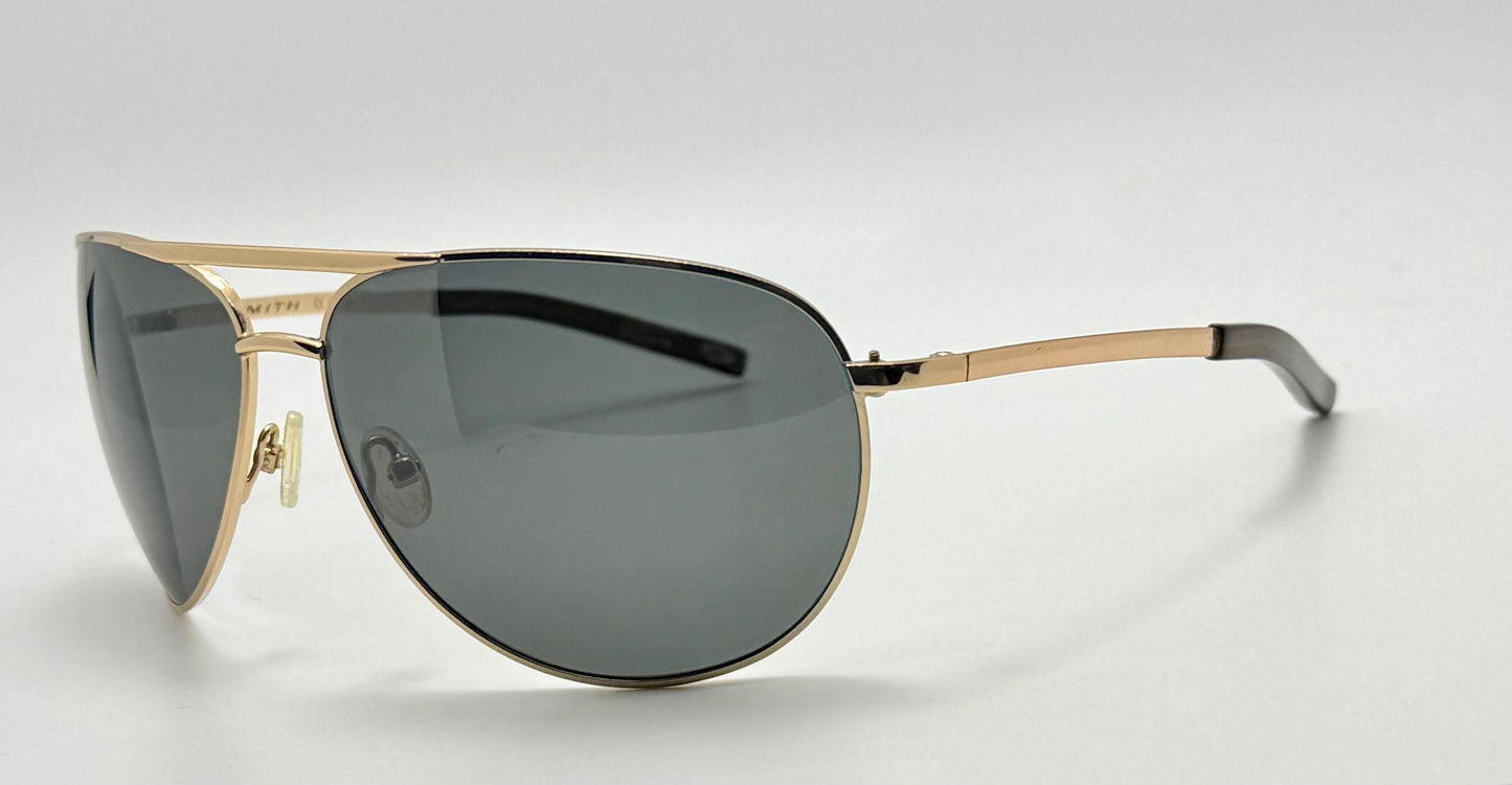 Smith Serpico Gold Aviator with Custom Polarized Blue|Grey Berko’s Designs Lenses