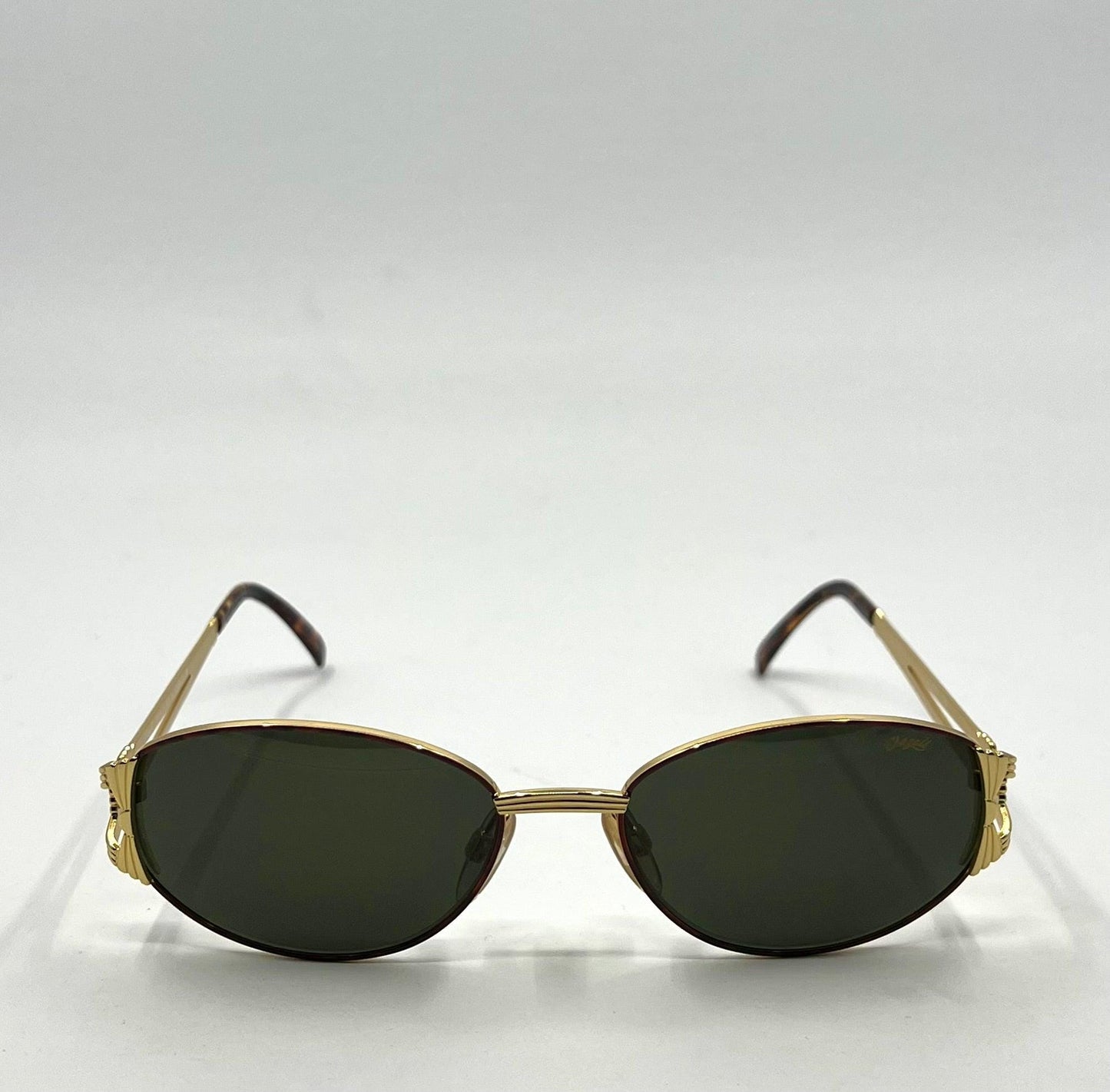 Chagall Ll 2557 105 Vintage Gold Sunglasses Deadstock Italy Visibilia Tortoise Oval