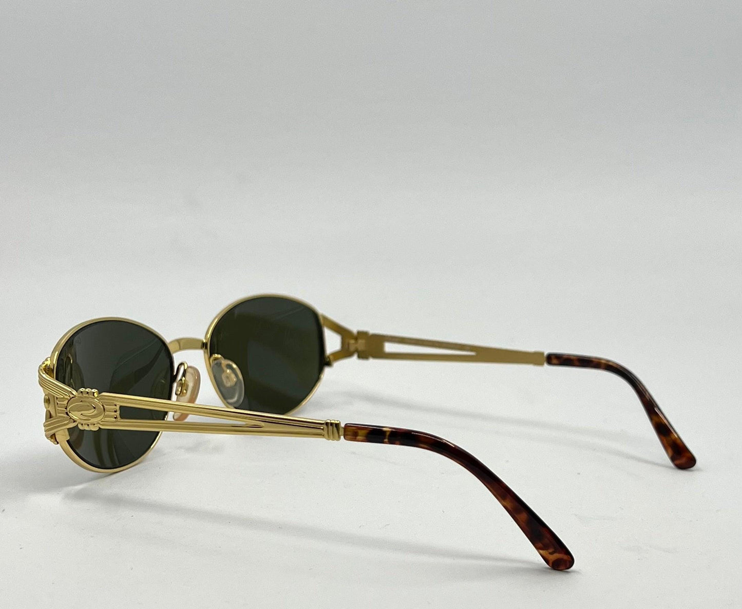 Chagall Ll 2557 105 Vintage Gold Sunglasses Deadstock Italy Visibilia Tortoise Oval