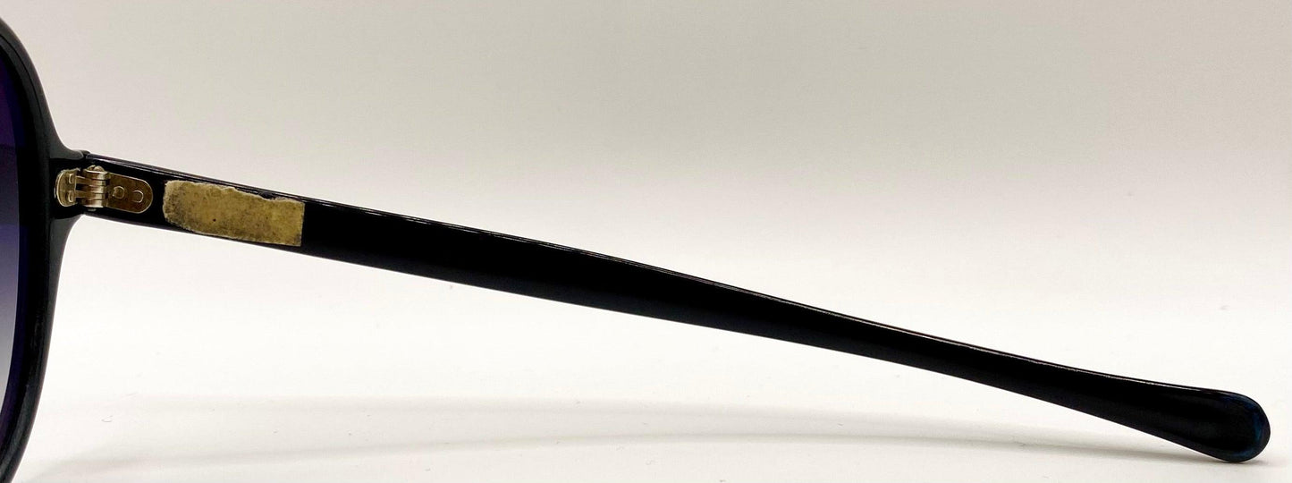 Vintage 1960S Sunmodes By Sro Rectangular Black Sunglasses W|New Custom Grey Gradient Berko’S Designs Lenses