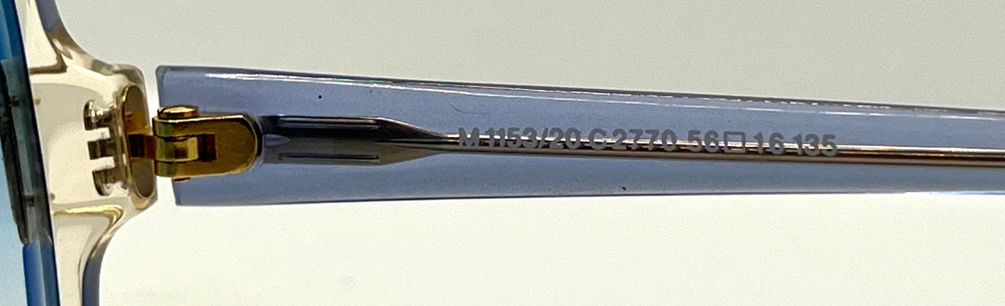 Silhouette M1153|20 C2720 Vintage Sunglasses w|New Ocean Blue Custom Gradient Lenses-Unworn 56mm-Austria