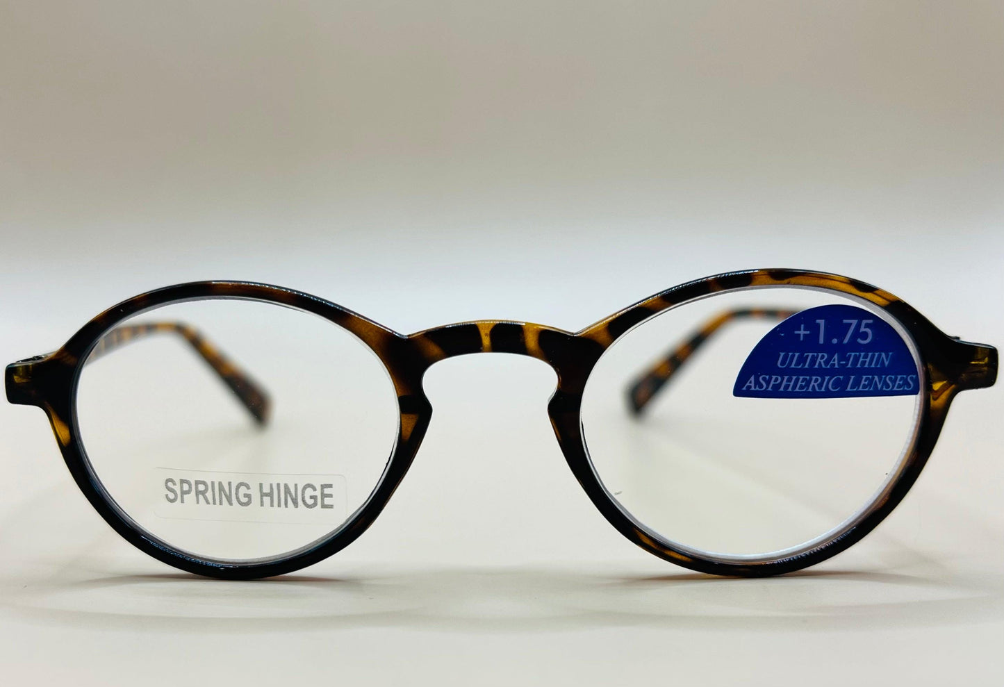 Brand new rounded readers. Aspheric lenses & spring hinges. No brand - Great Price