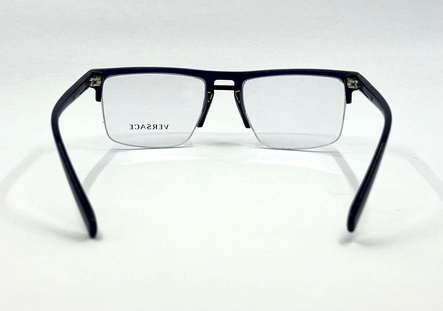Versace 3269 5125 Blue Semi Rimless Eyeglasses 55mm -Italy-Deadstock|Unworn