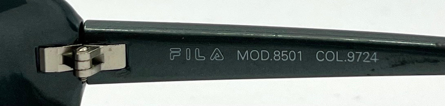 Fila 8501 Vintage Sunglasses-Made In Italy By De Rigo-Y2K Oval Wraparound-Col.9724